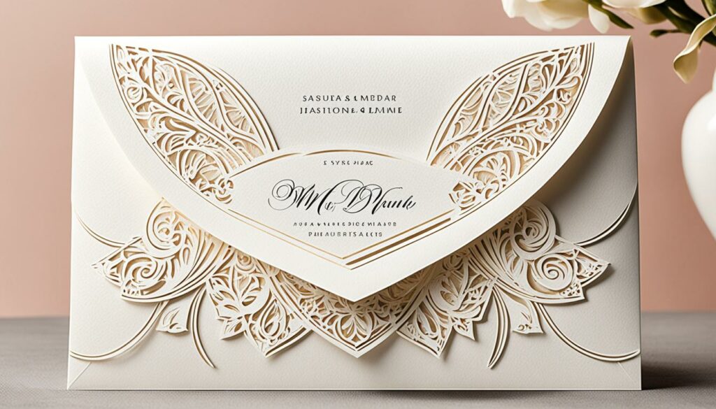 Hochzeitspapeterie Umschlagdesign