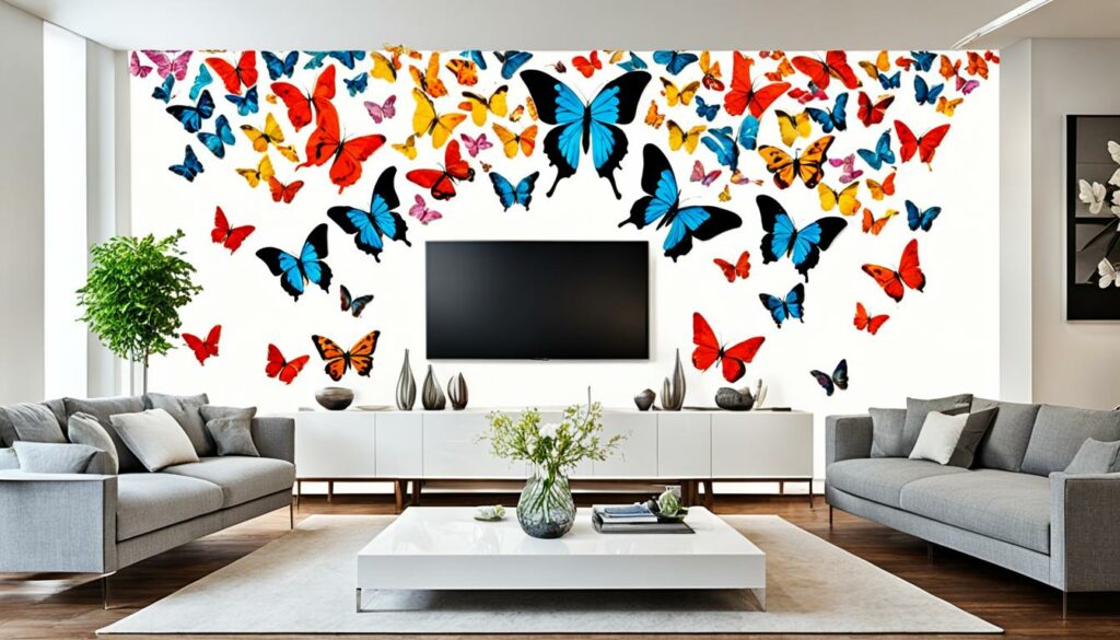Schmetterlingsmotive Wohnzimmerdeko