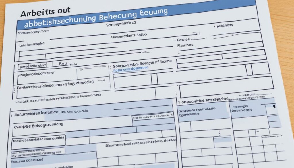 Ausfüllanleitung für Arbeitsbescheinigung