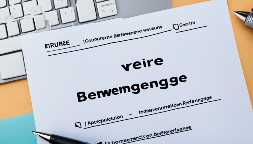 vorlage interne bewerbung