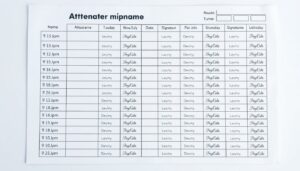 Präsenzliste Word Vorlage