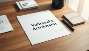 Vollmacht Arbeitamt Word Vorlage