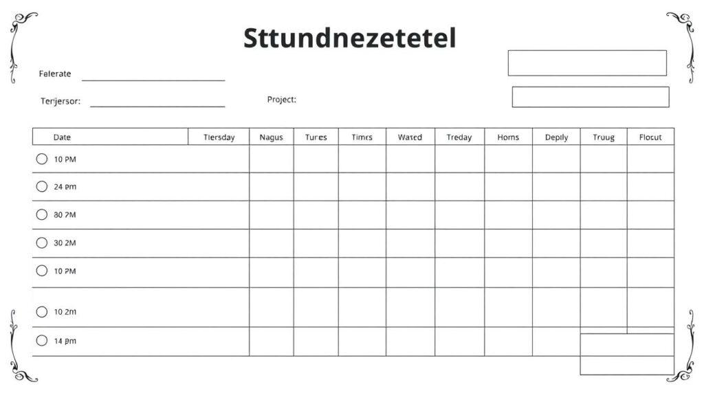 Stundenzettel Word Vorlage hier kostenlos downloaden