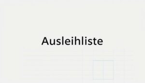 Ausleihliste Word Vorlage hier kostenlos downloaden