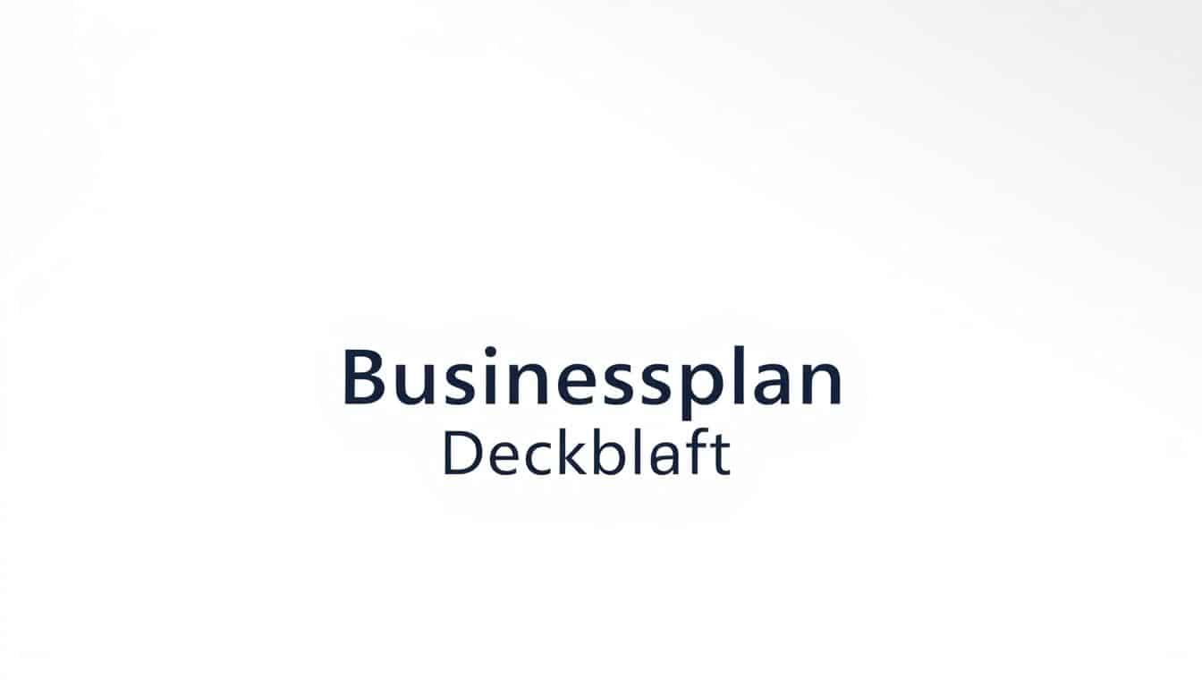 Businessplan Deckblatt Word Vorlage hier kostenlos downloaden