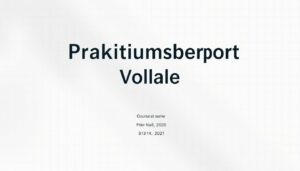 Deckblatt Praktikumsbericht Word Vorlage hier kostenlos downloaden