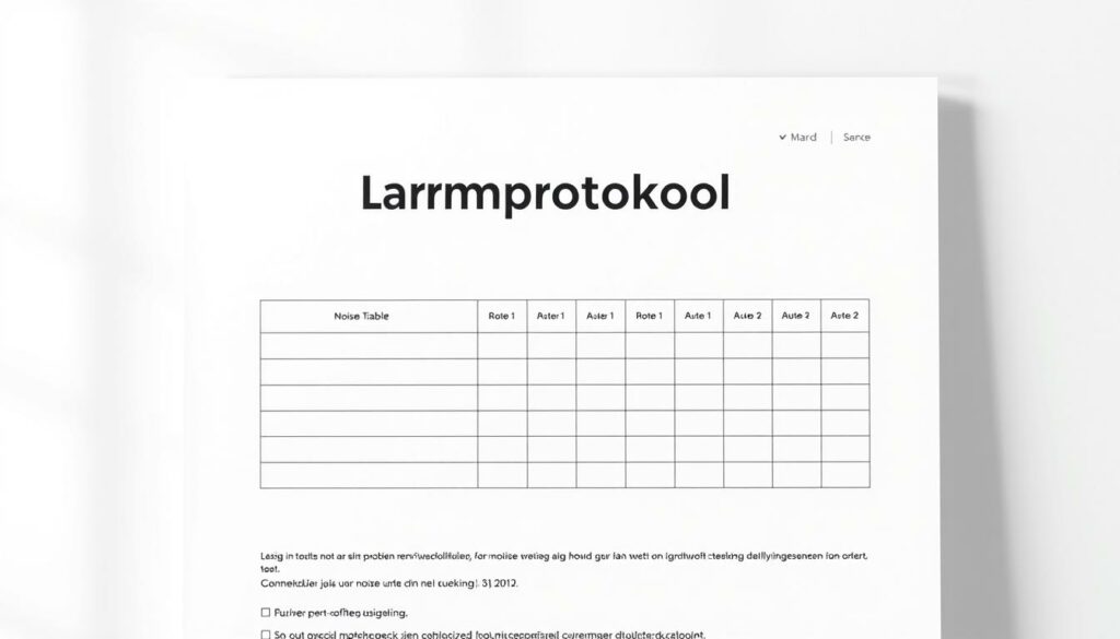 Lärmprotokoll Word Vorlage hier kostenlos downloaden