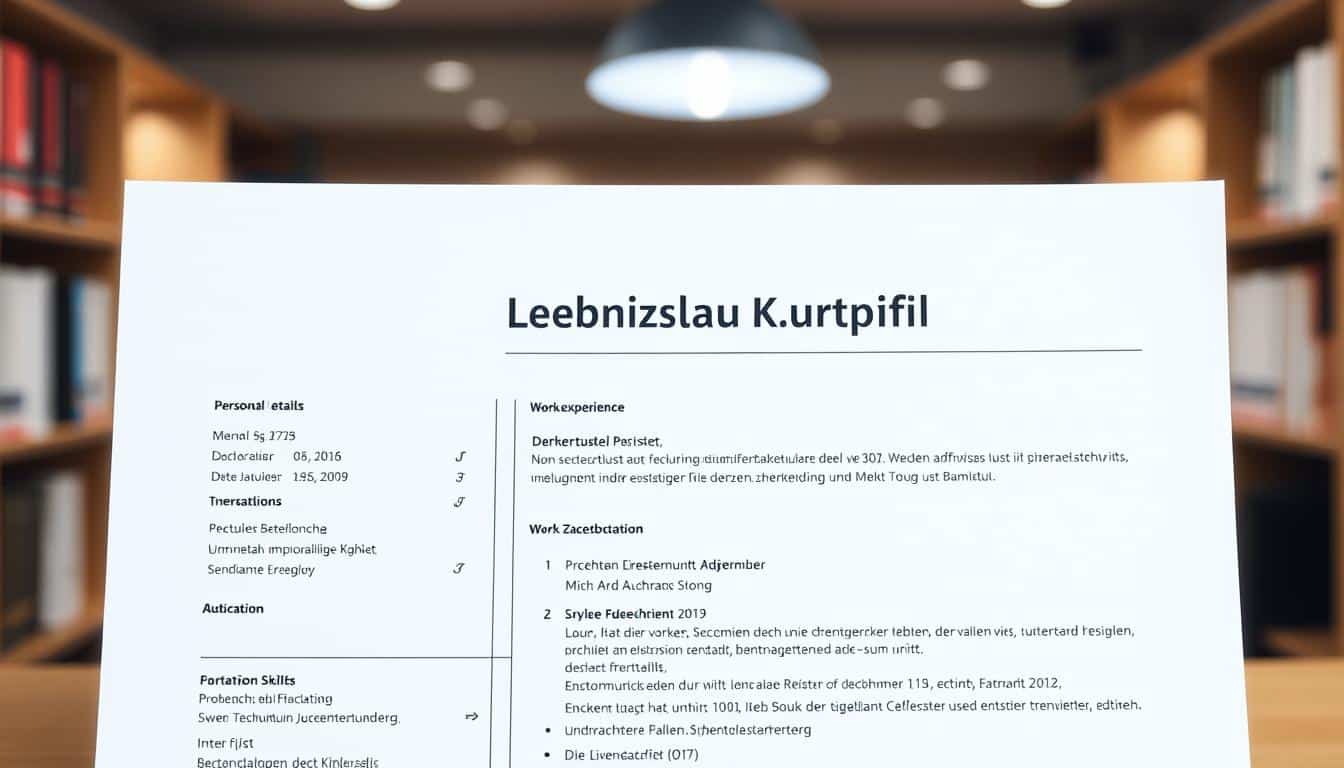 Lebenslauf Kurzprofil Word Vorlage hier kostenlos downloaden