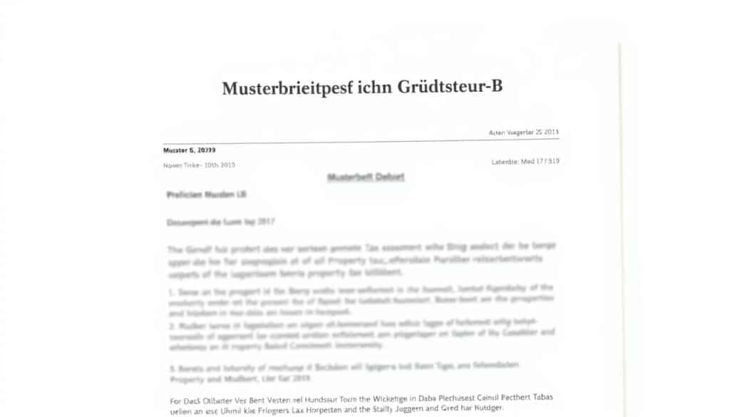 Musterbrief Widerspruch Grundsteuer B Word Vorlage hier kostenlos downloaden