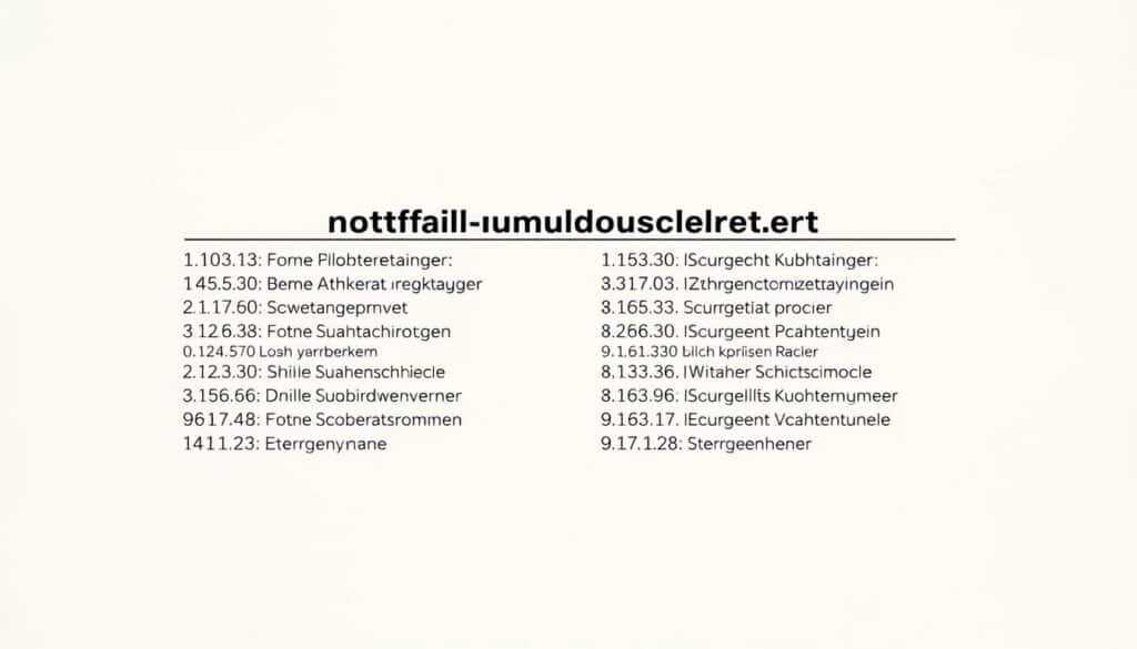 Notfall Rufnummern Word Vorlage hier kostenlos downloaden