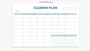 Reinigungsplan Word Vorlage hier kostenlos downloaden