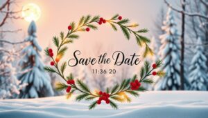 Save the Date Weihnachtsfeier Word Vorlage hier kostenlos downloaden