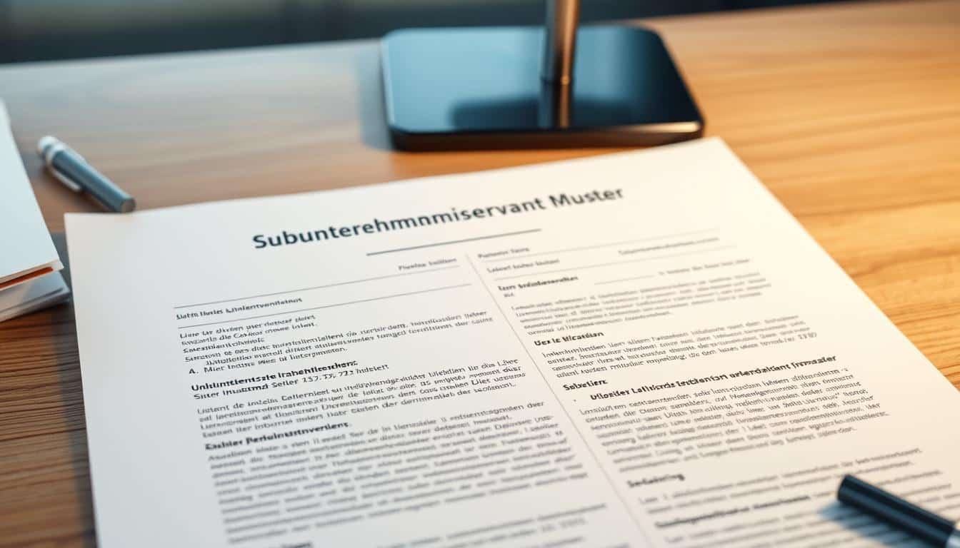 Subunternehmervertrag Word Vorlage hier kostenlos downloaden