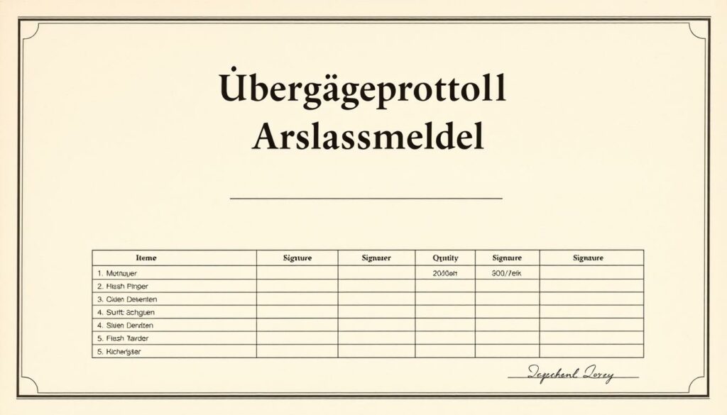 Übergabeprotokoll Arbeitsmittel Word Vorlage hier kostenlos downloaden