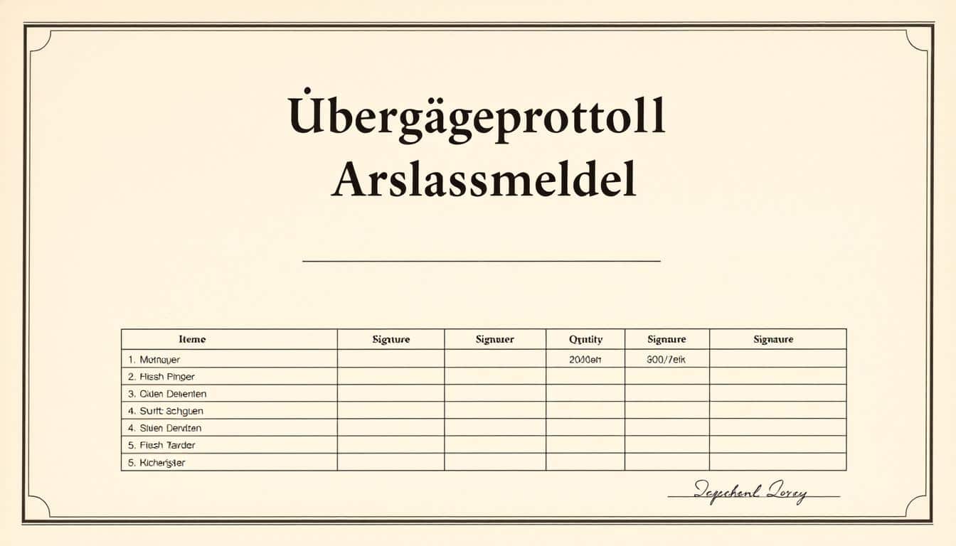 Übergabeprotokoll Arbeitsmittel Word Vorlage hier kostenlos downloaden