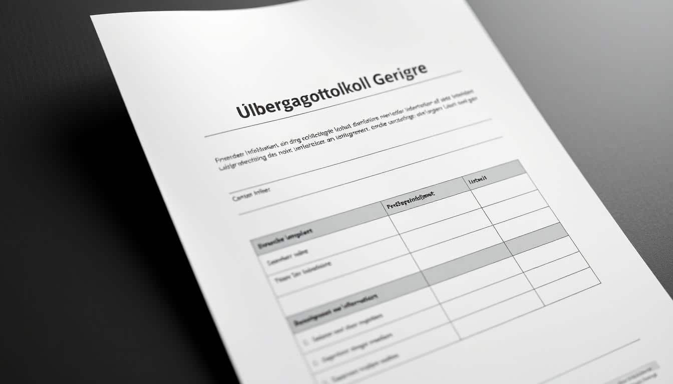 Übergabeprotokoll Gewerbe Word Vorlage hier kostenlos downloaden