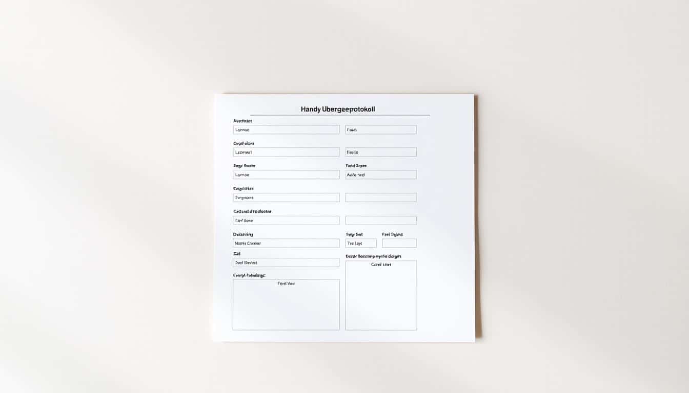Übergabeprotokoll Handy Word Vorlage hier kostenlos downloaden
