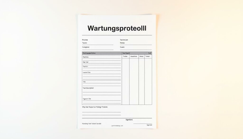 Wartungsprotokoll Word Vorlage hier kostenlos downloaden