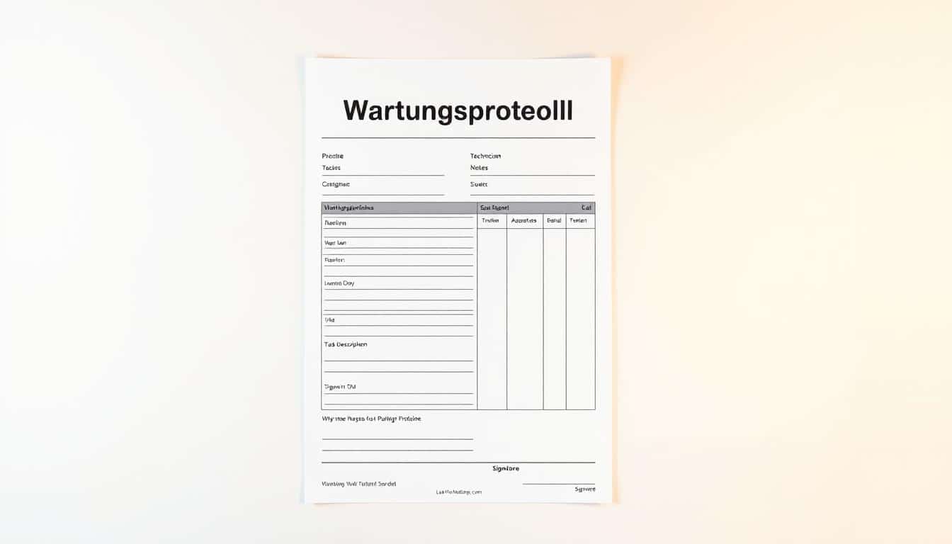 Wartungsprotokoll Word Vorlage hier kostenlos downloaden