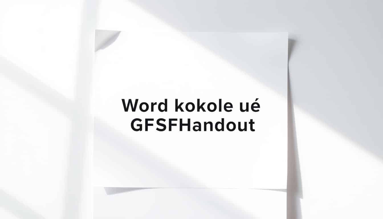 GFS Handout Word Vorlage hier kostenlos downloaden