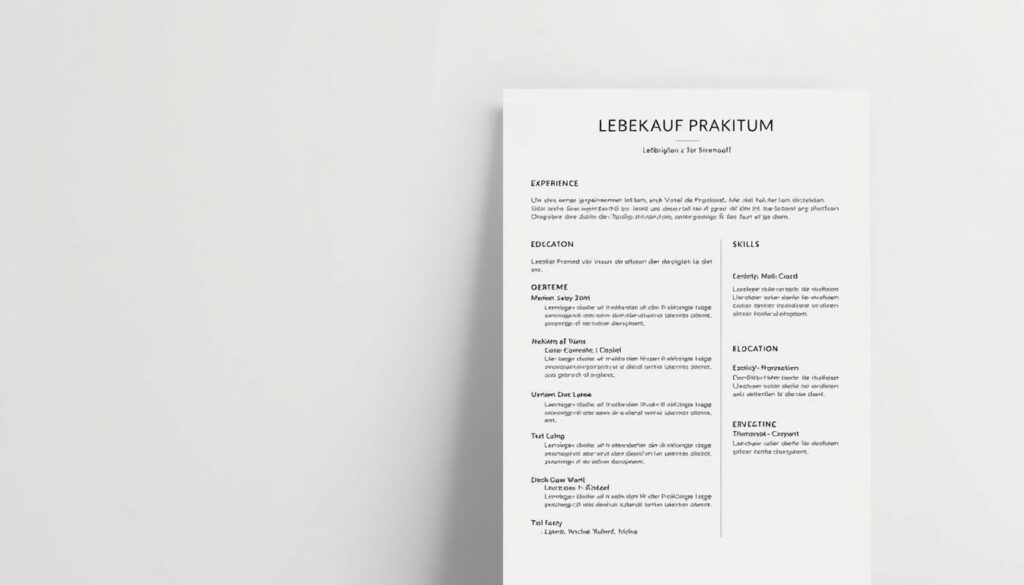 Lebenslauf Praktikum Word Vorlage hier kostenlos downloaden