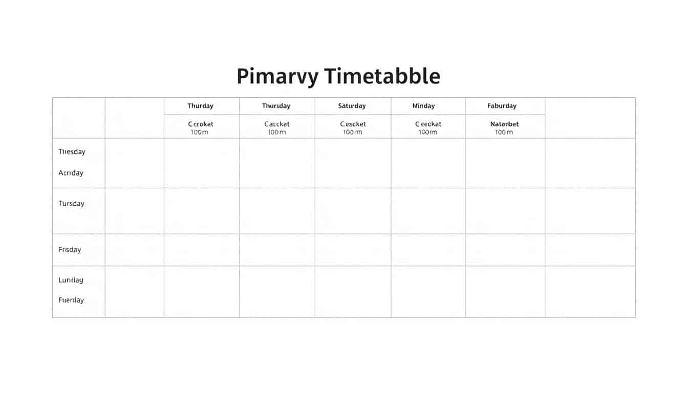 Stundenplan Grundschule Word Vorlage hier kostenlos downloaden