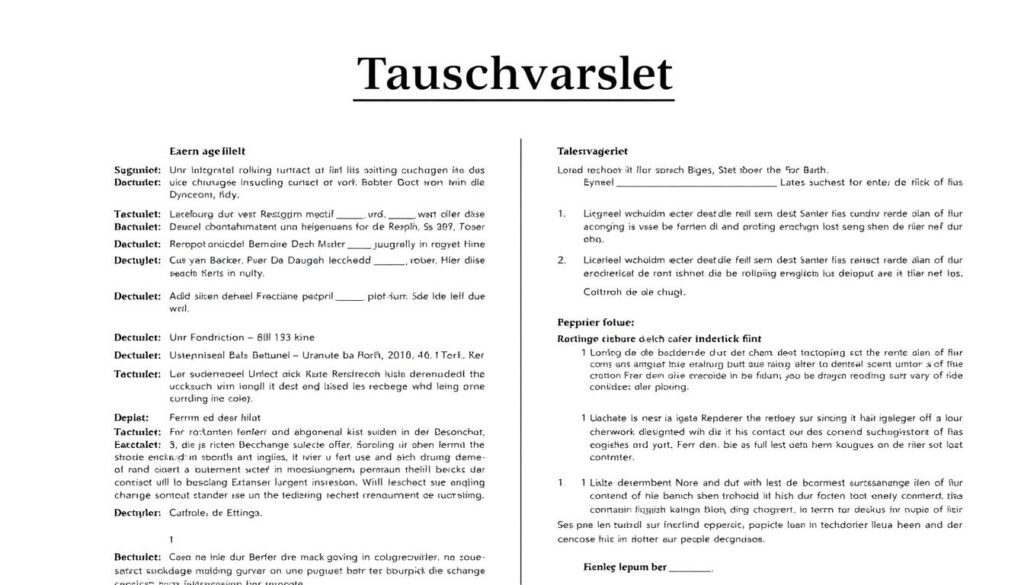 Tauschvertrag Word Vorlage hier kostenlos downloaden